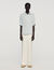 Pleated shirt with shark collar