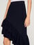 Asymmetrical knit skirt