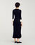 Two-tone knit maxi dress