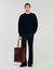 Leather shopping bag