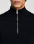 Wool jumper with zip collar