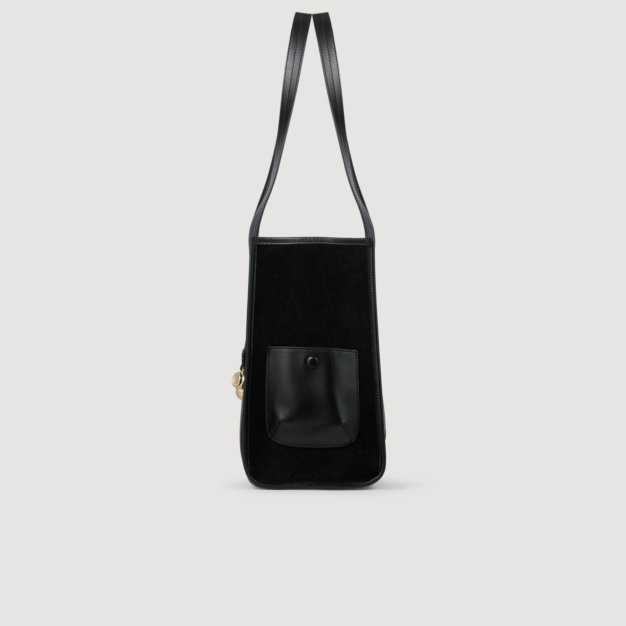 Soft suede shopping bag