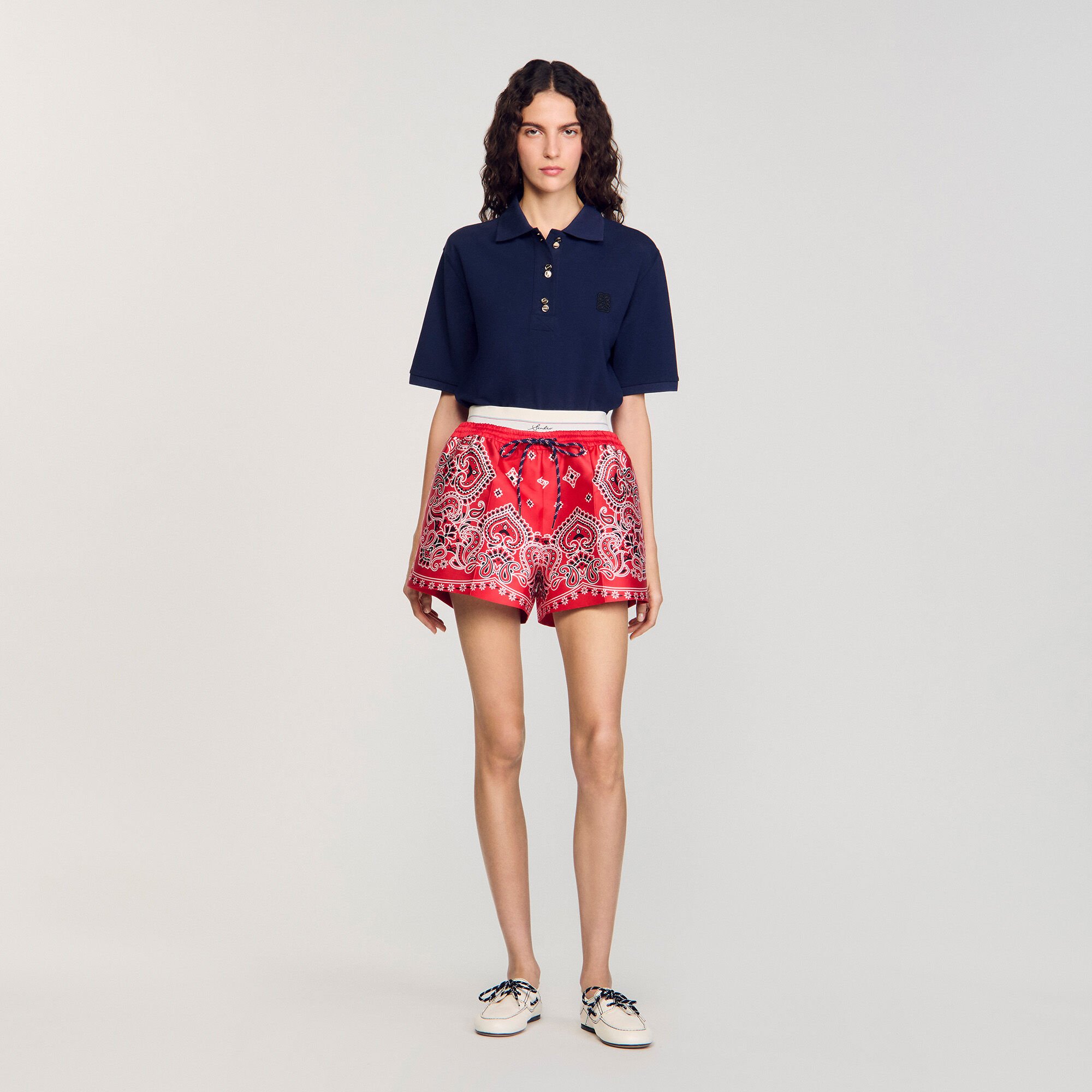 Bandana print shorts