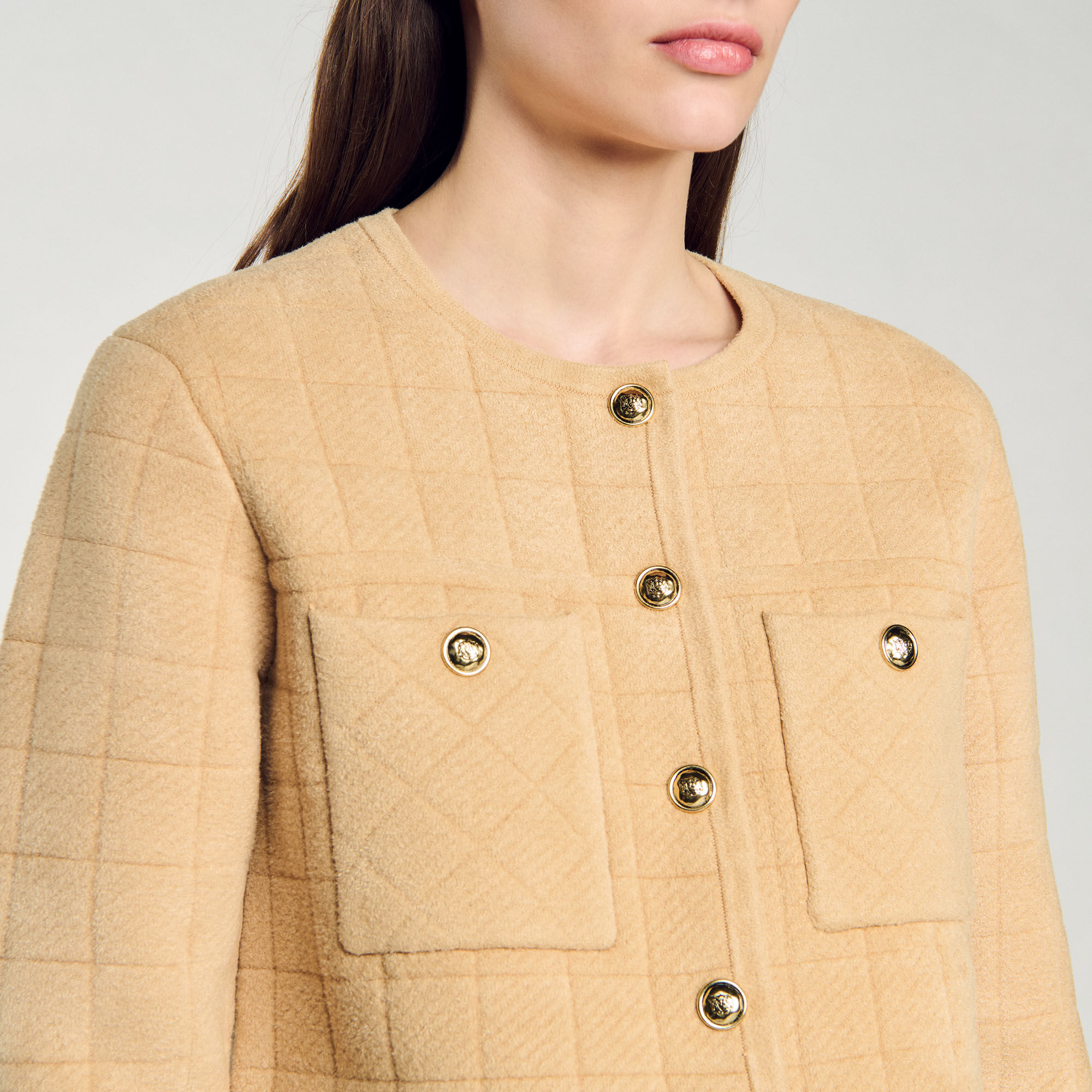 Short knit jacket