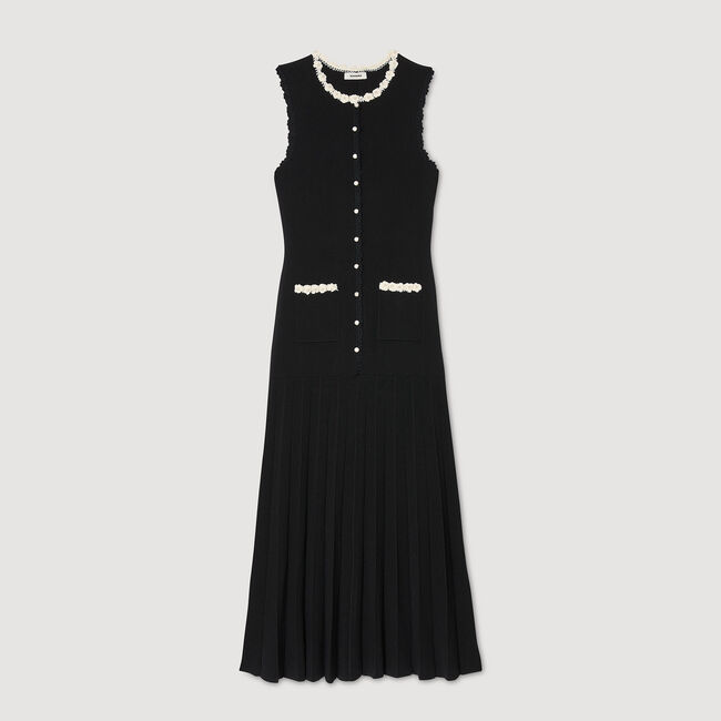 Long dress with crochet detailing
