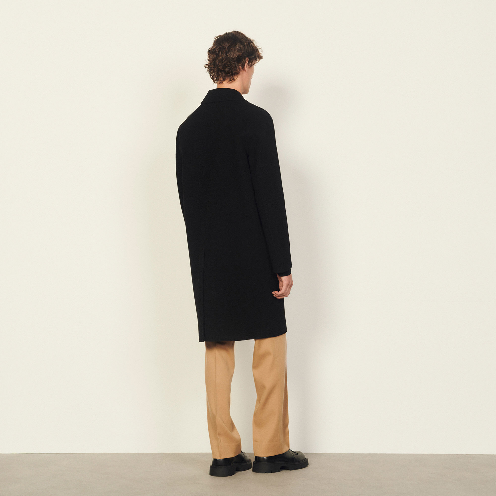 Double-faced wool coat