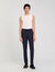 Elasticated straight-leg trousers