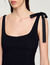 Dual-material short dress