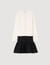 Cropped two-tone dress
