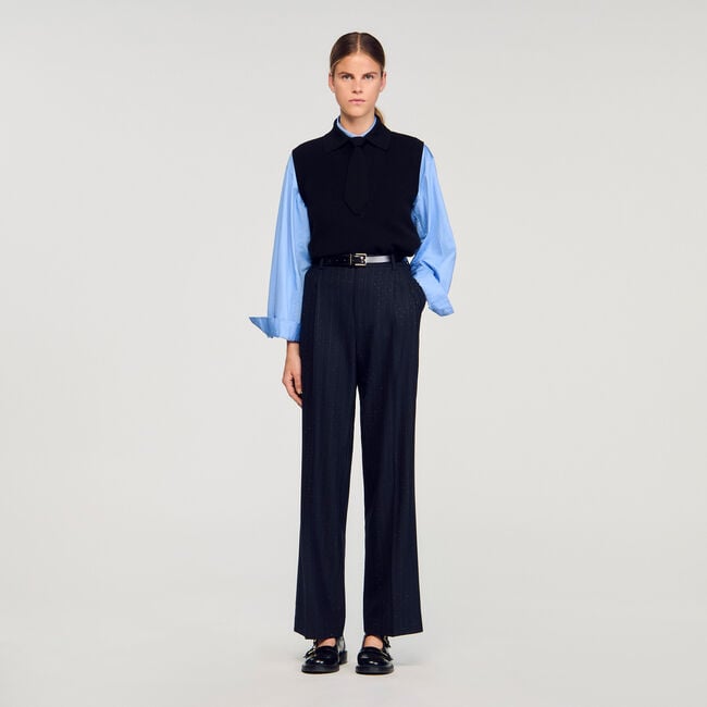 Tie-neck jumper