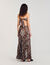 Pleated maxi skirt with bandana motif.