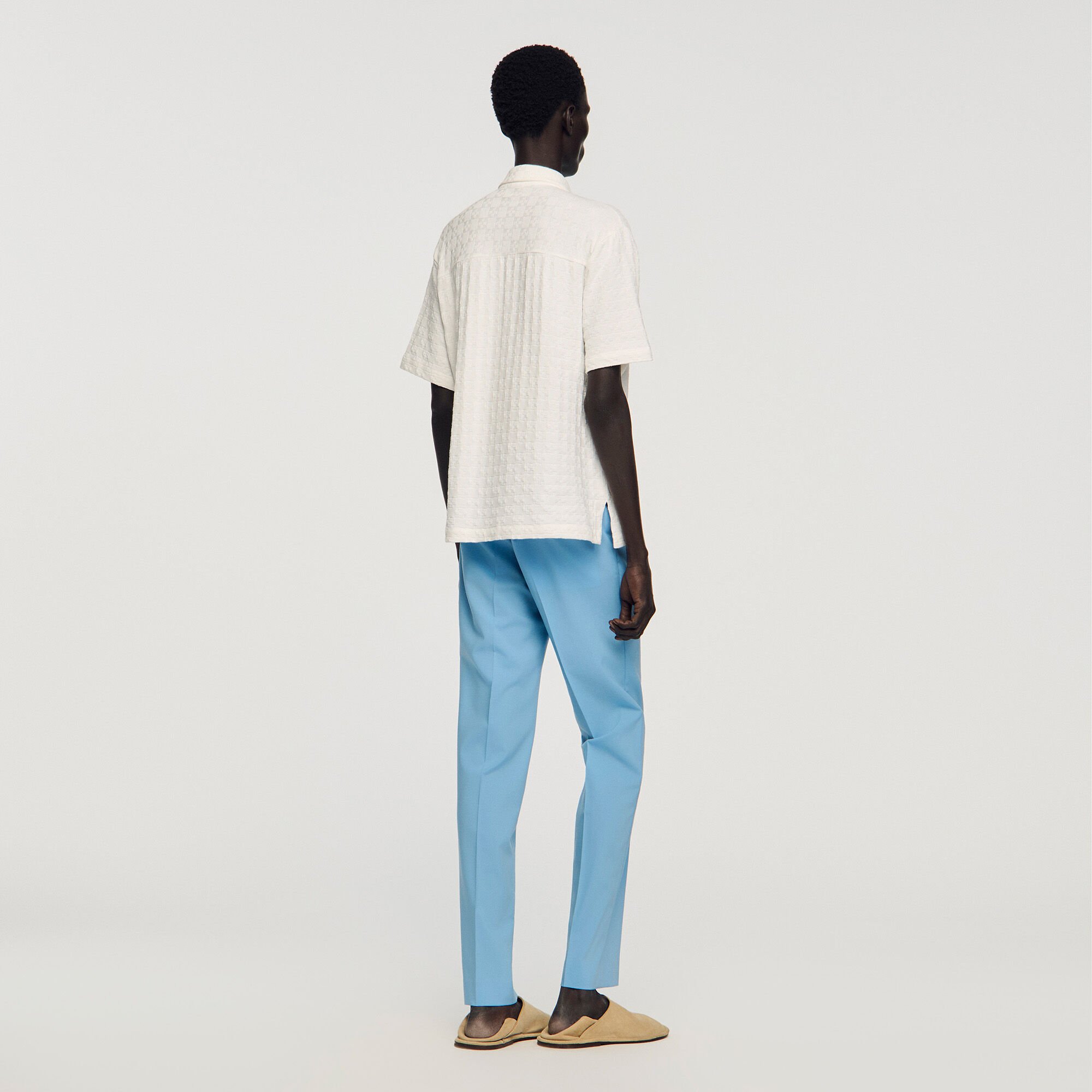 Square Cross cotton jacquard shirt