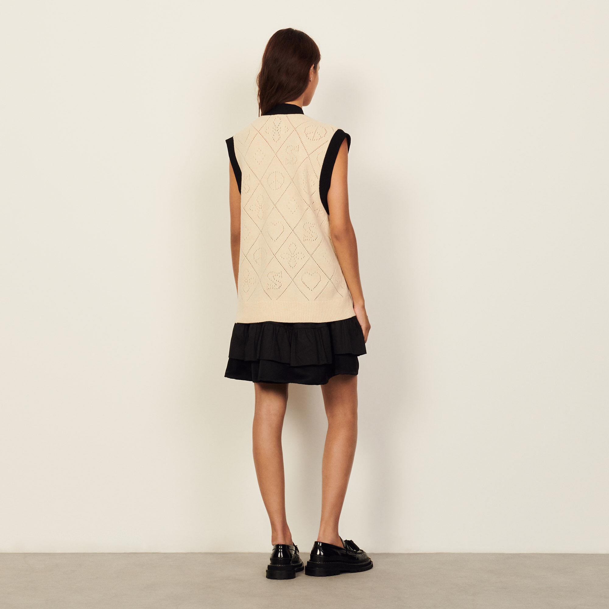 Oversized sleeveless coatigan