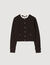 Cardigan with removable ruffle collar