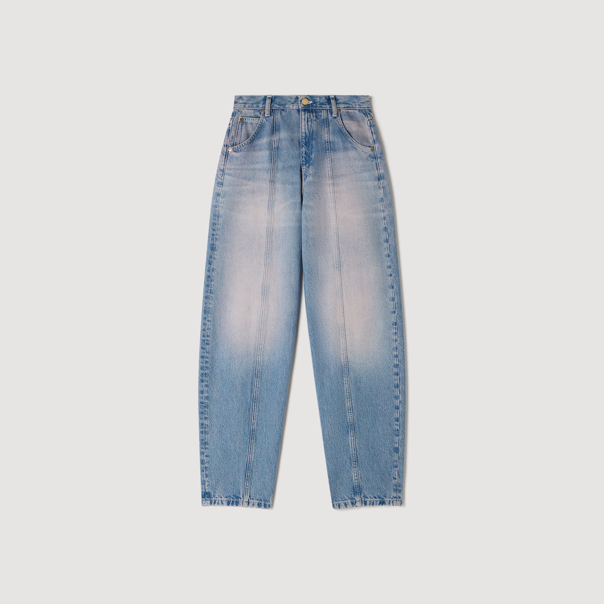 Faded barrel jeans