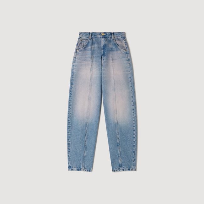 Faded barrel jeans