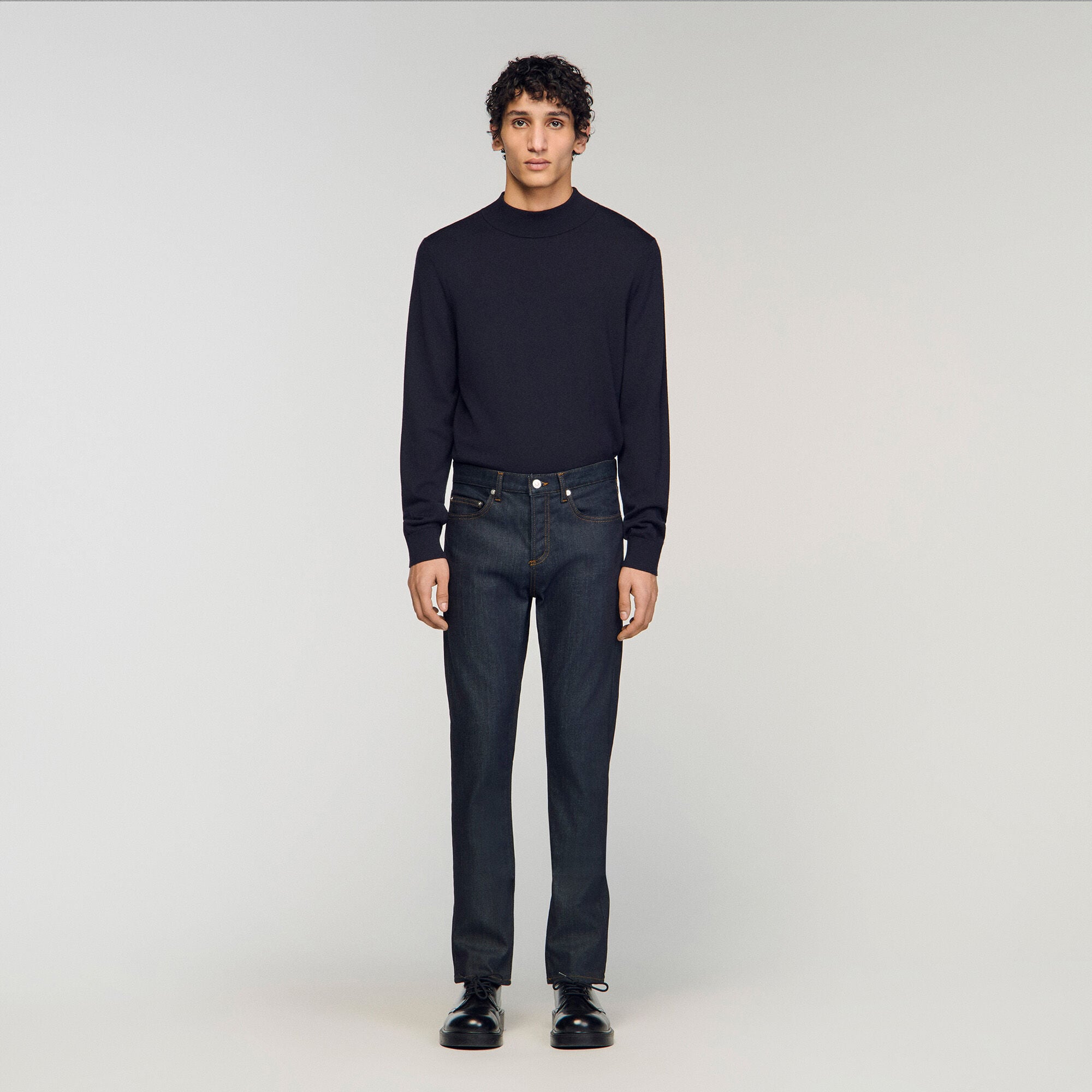 Raw slim-fit jeans