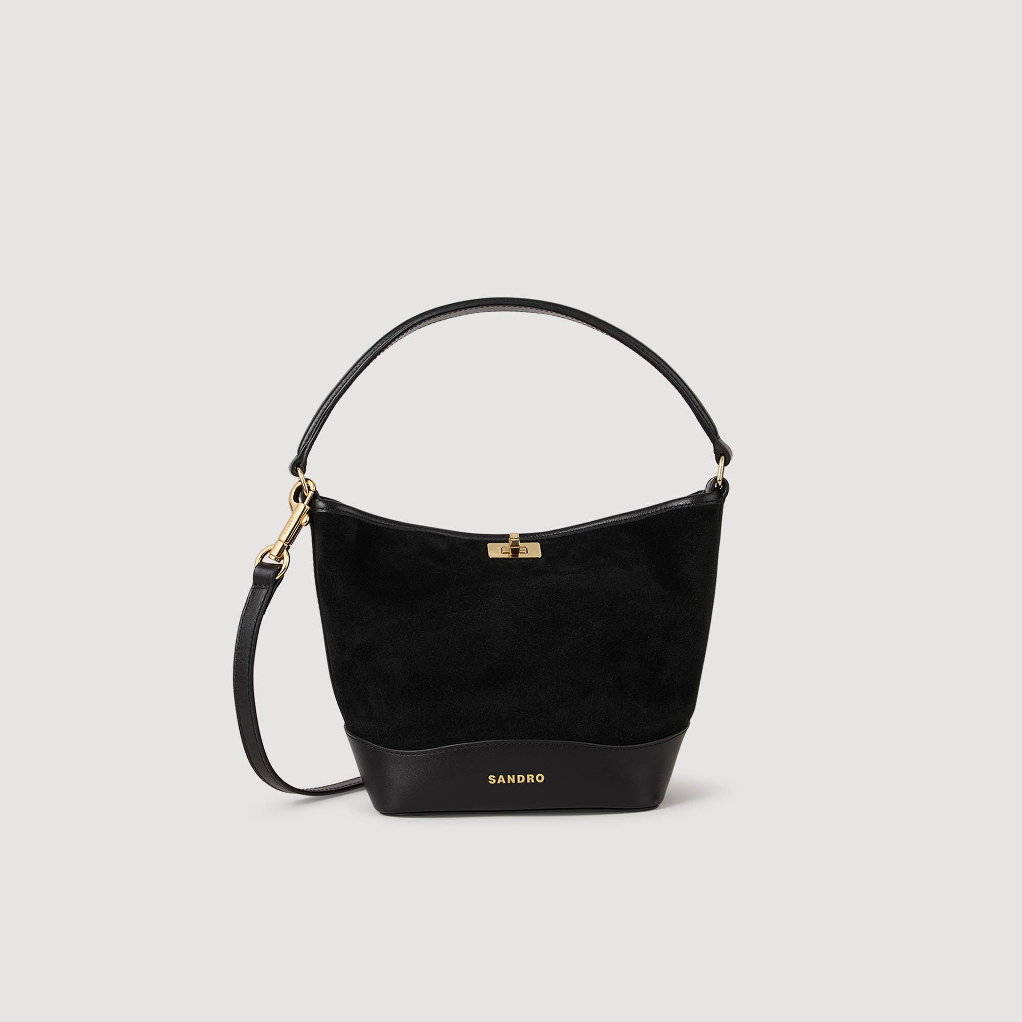 Mini Tangoso suede and leather bag