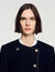 Tweed coat with jewel buttons - Women | Sandro