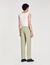 Elasticated straight-leg trousers