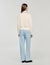 Contrast polo-neck knit jumper
