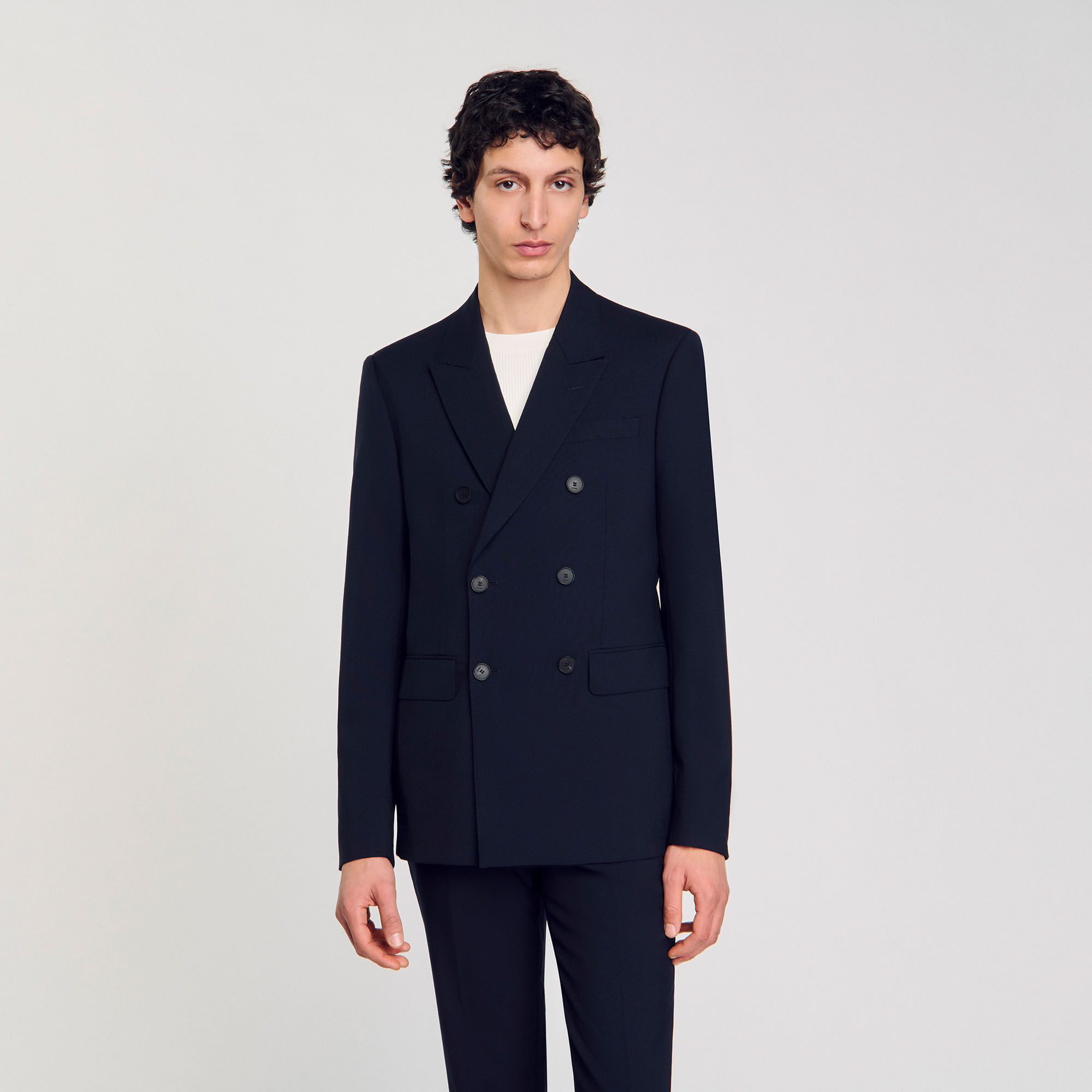 Double-breasted suit jacket