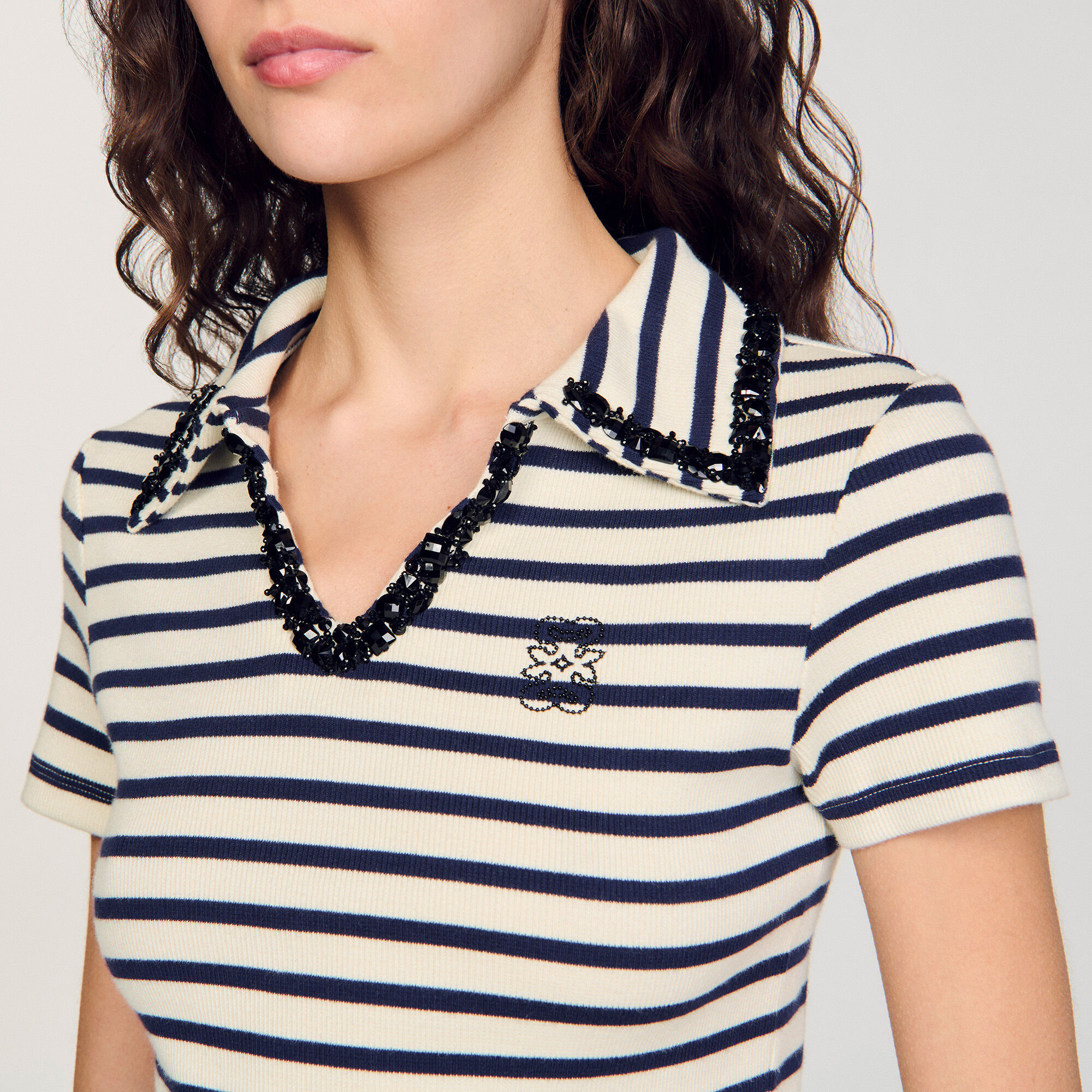 Striped polo shirt