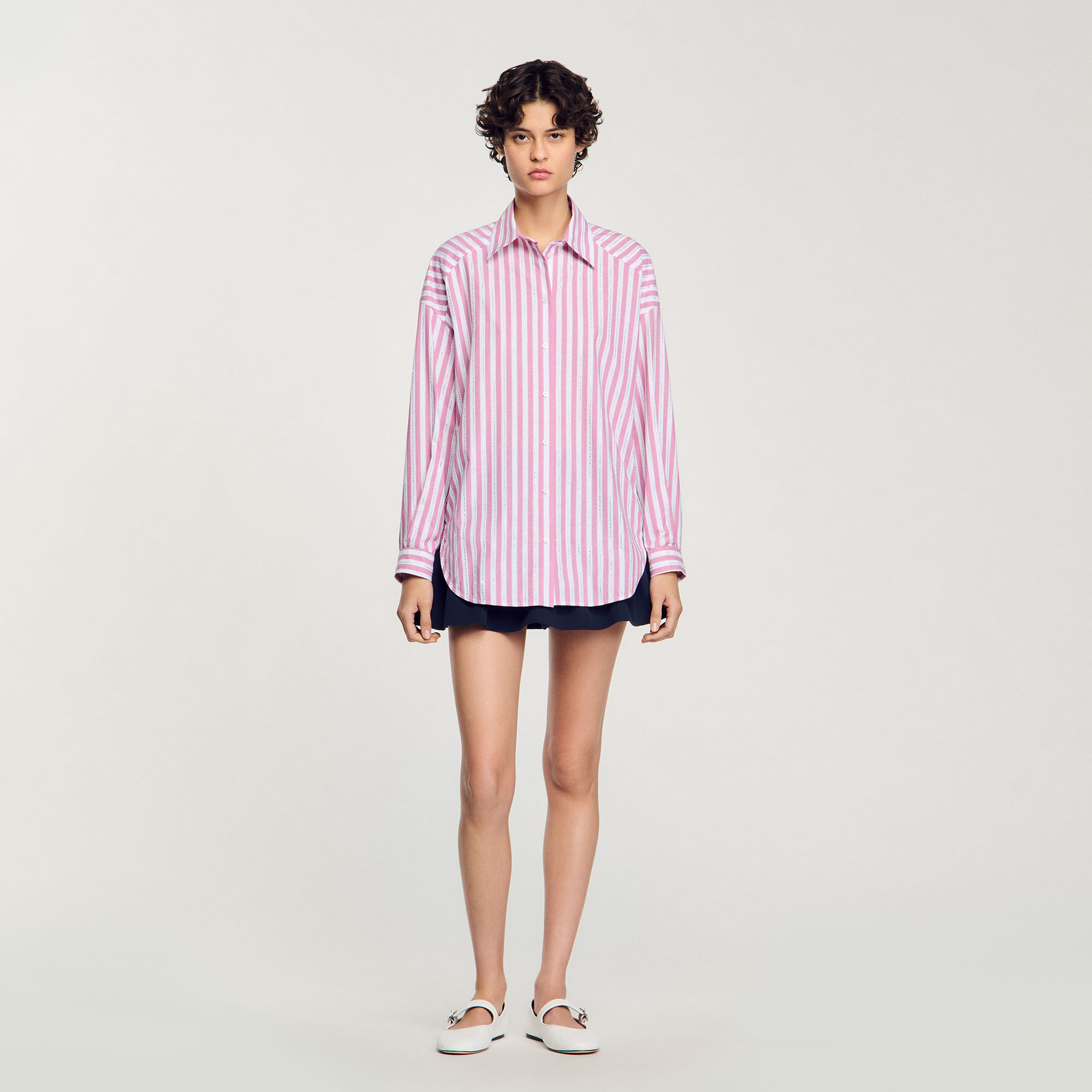 Striped rhinestone shirt