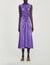 Satin-finish midi dress