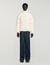 Hooded puffer with high collar