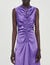 Satin-finish midi dress