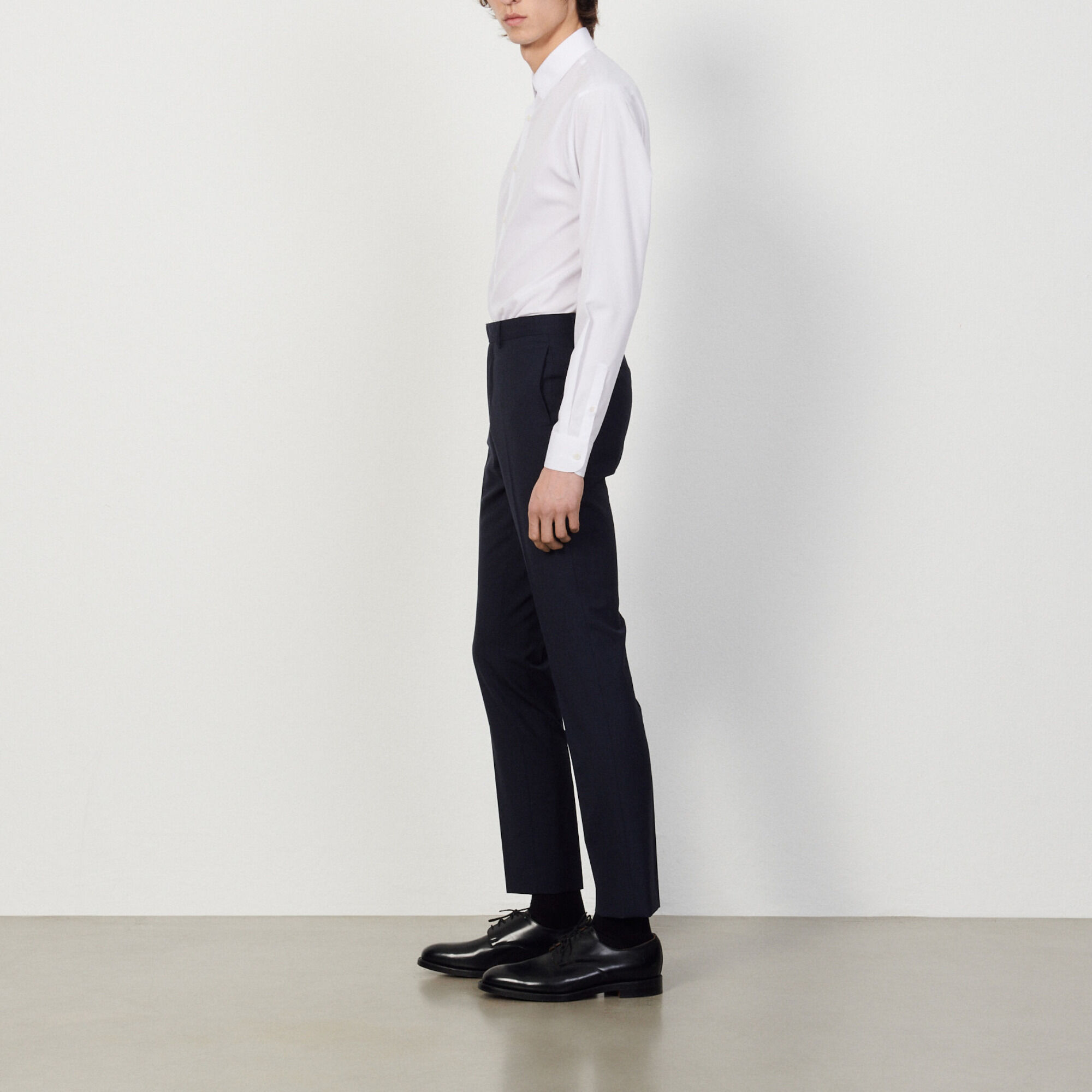 Virgin wool suit trousers