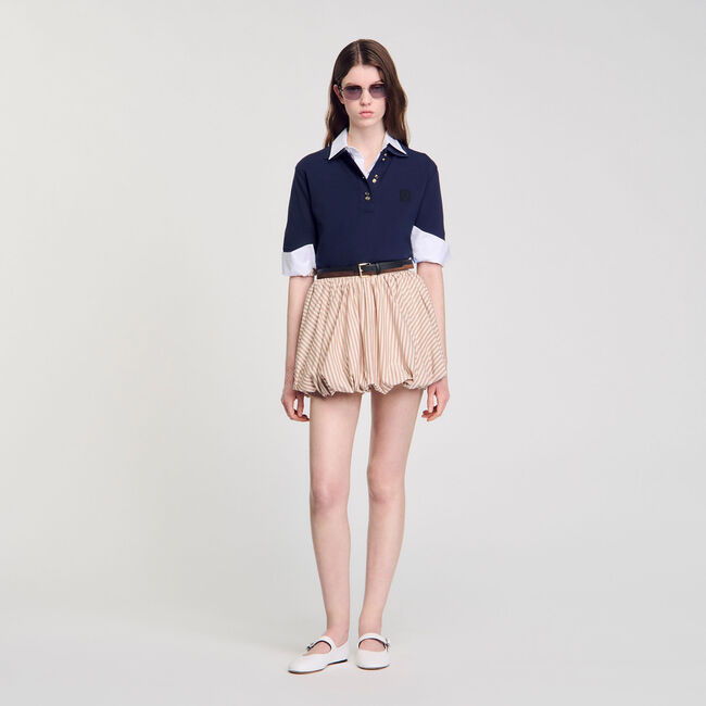 Striped bubble skirt