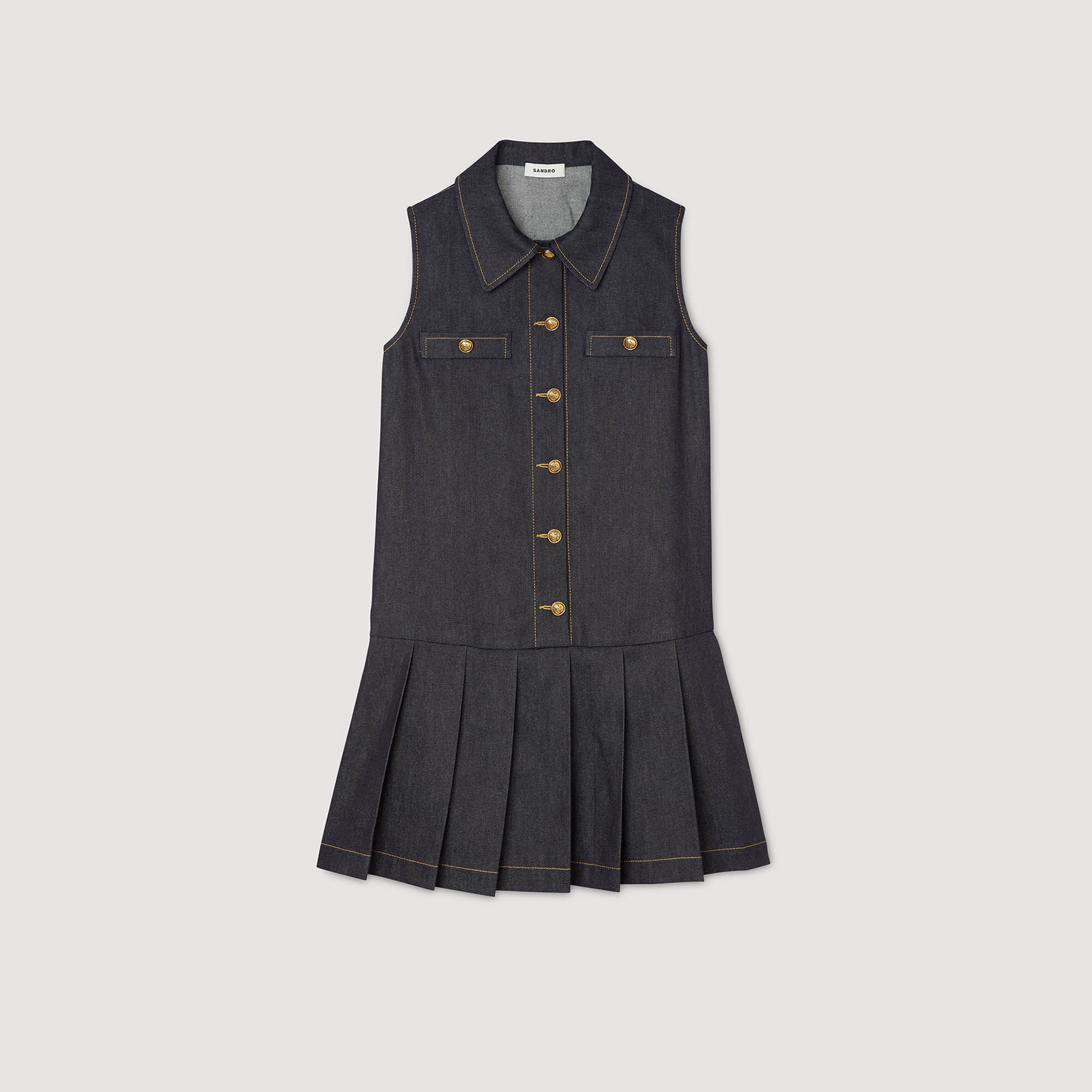 Short denim dress
