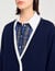 Long two-tone cardigan