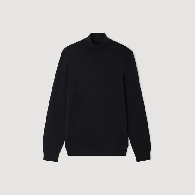 Roll neck wool sweater