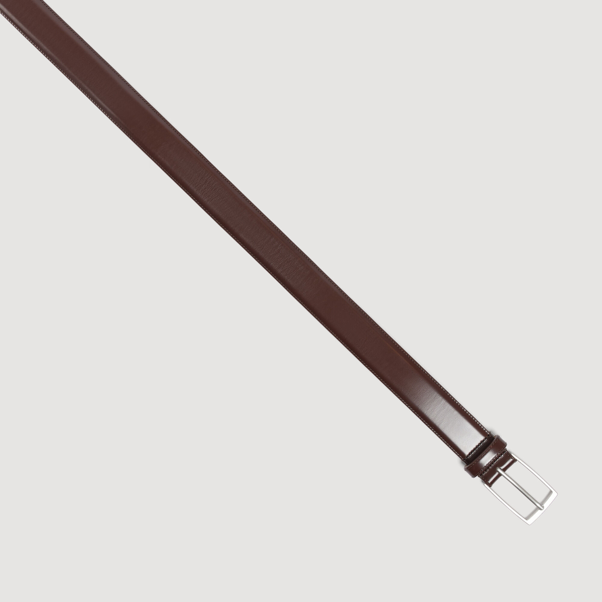 Glazed leather belt