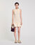 Short knit dress with ruffle