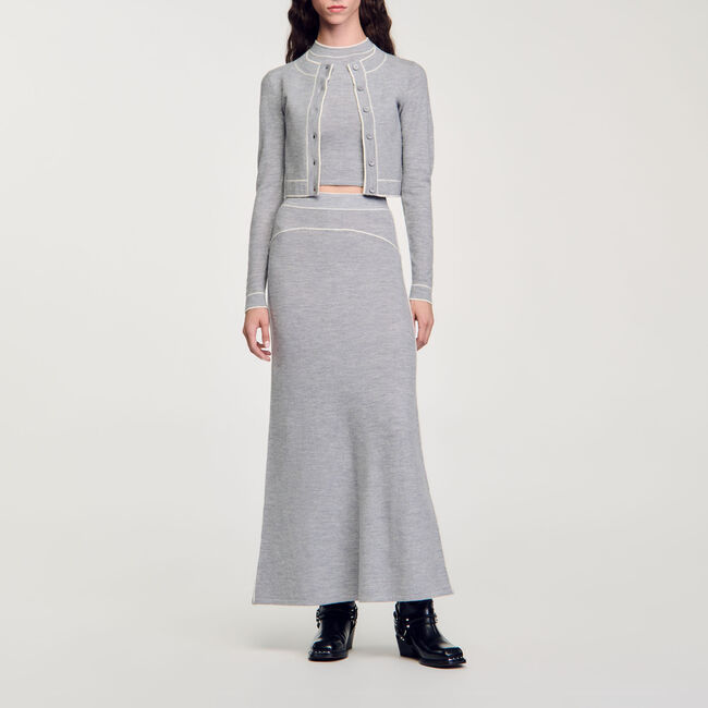 Long wool skirt