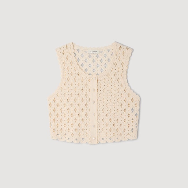 Beaded crochet cardigan