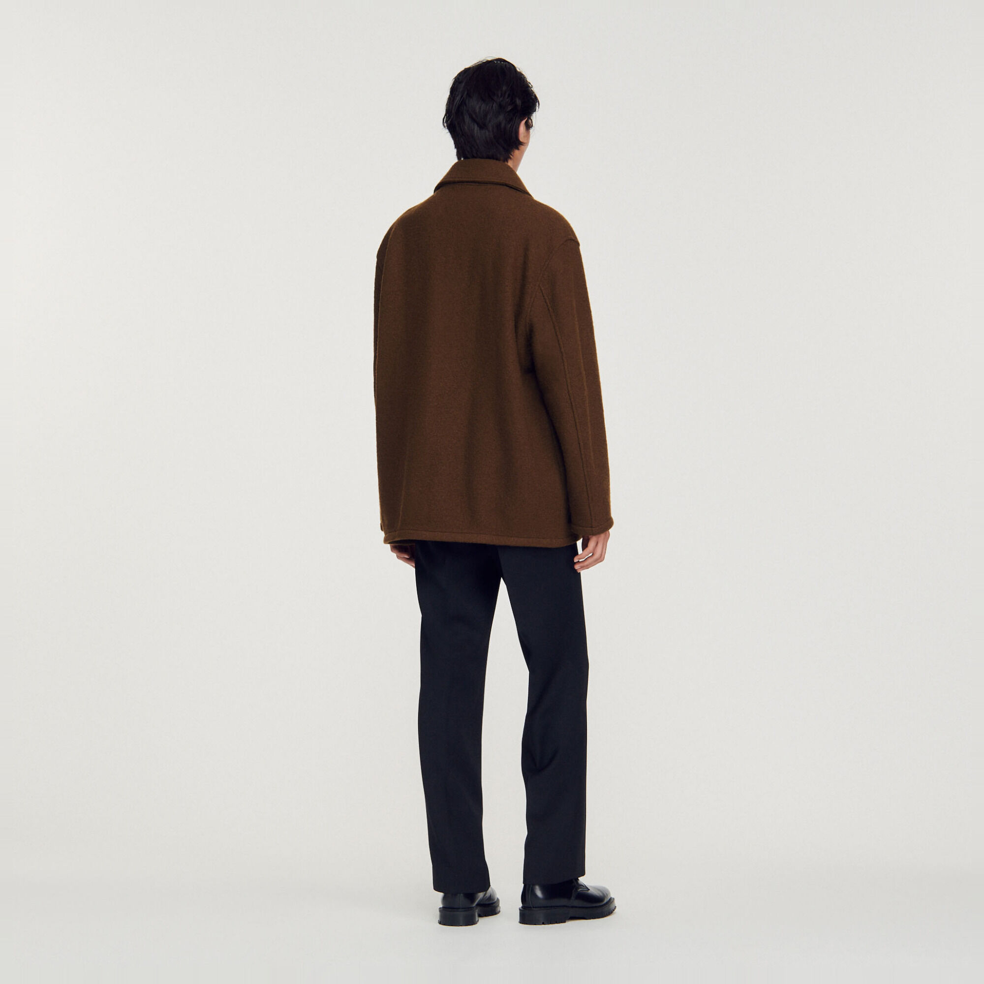 Boiled wool overshirt