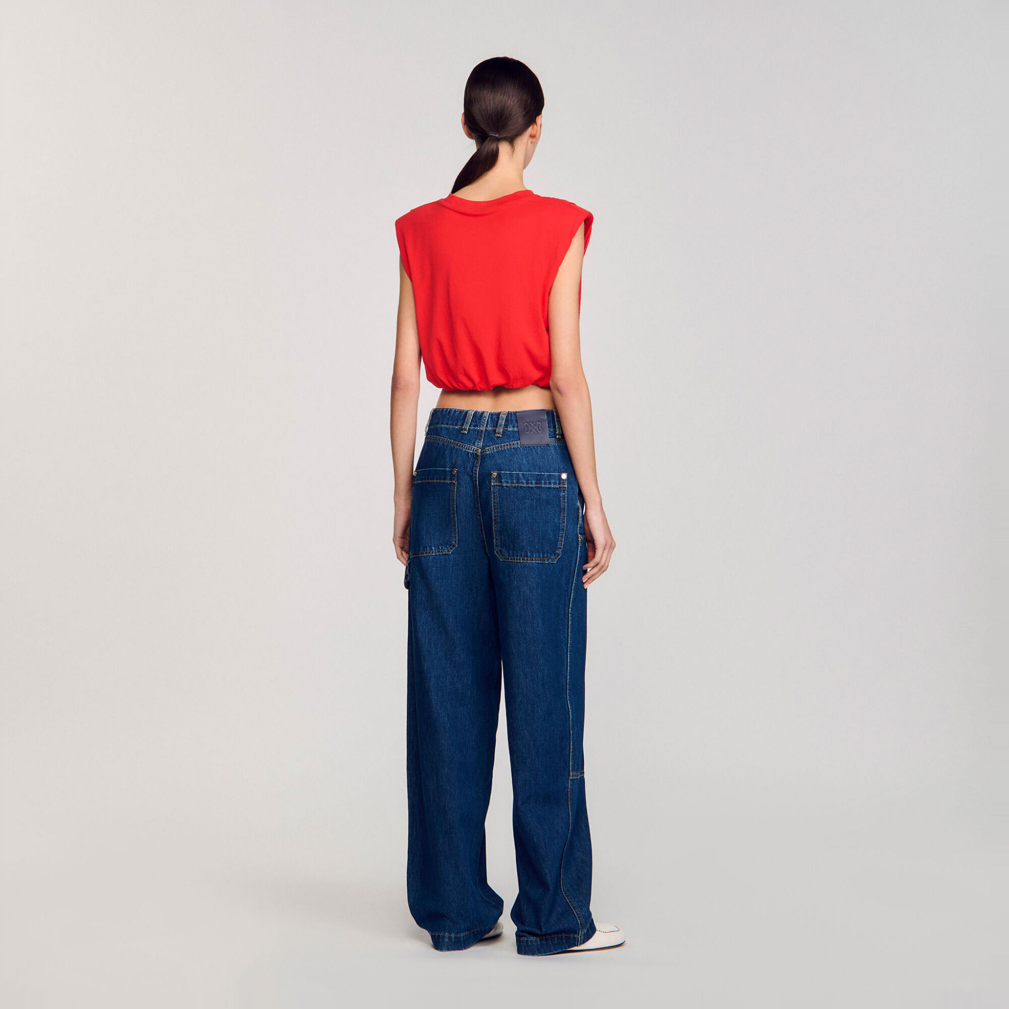 Short draped T-shirt