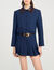 Cropped jacket with leather collar - Women | Sandro