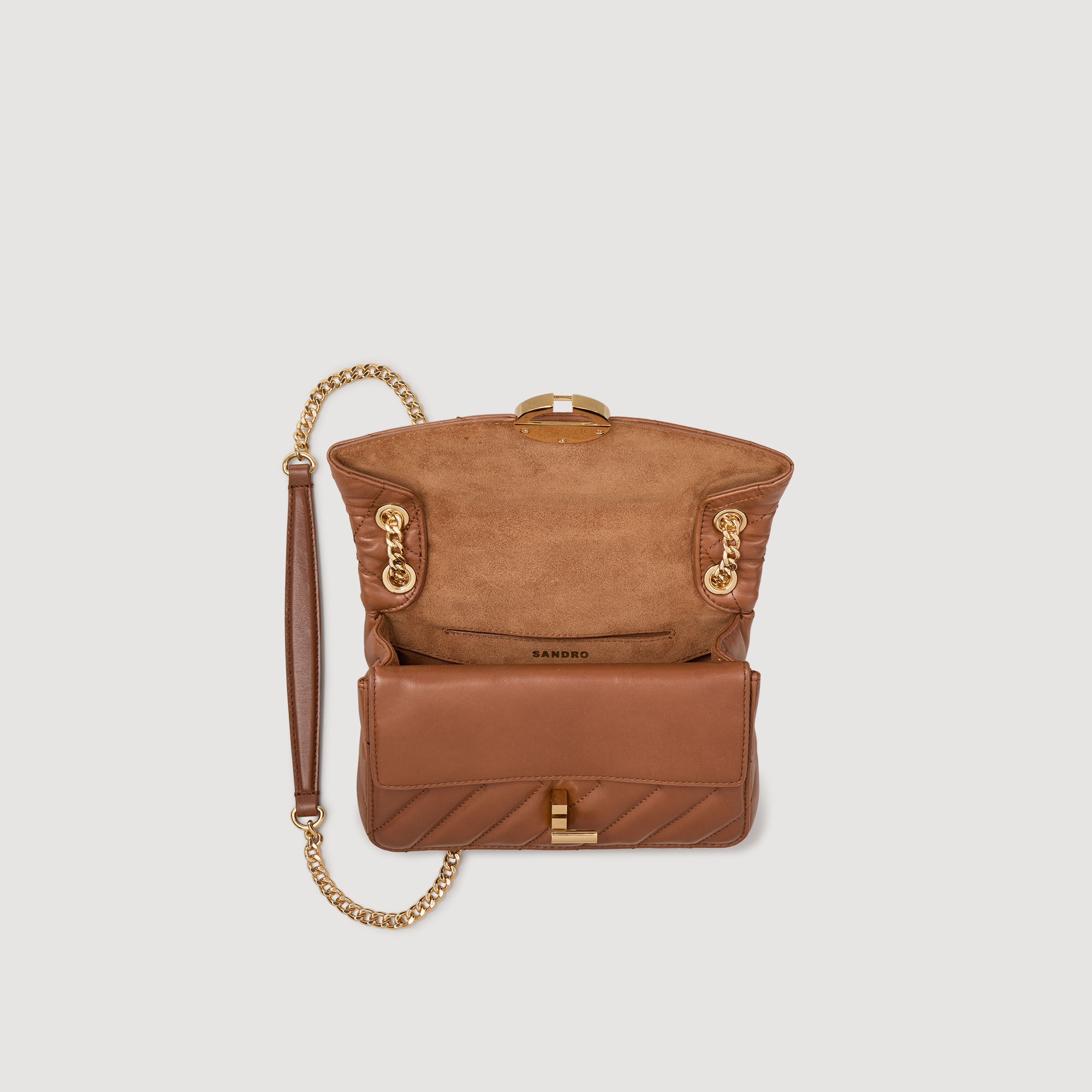 Yza small plain leather bag