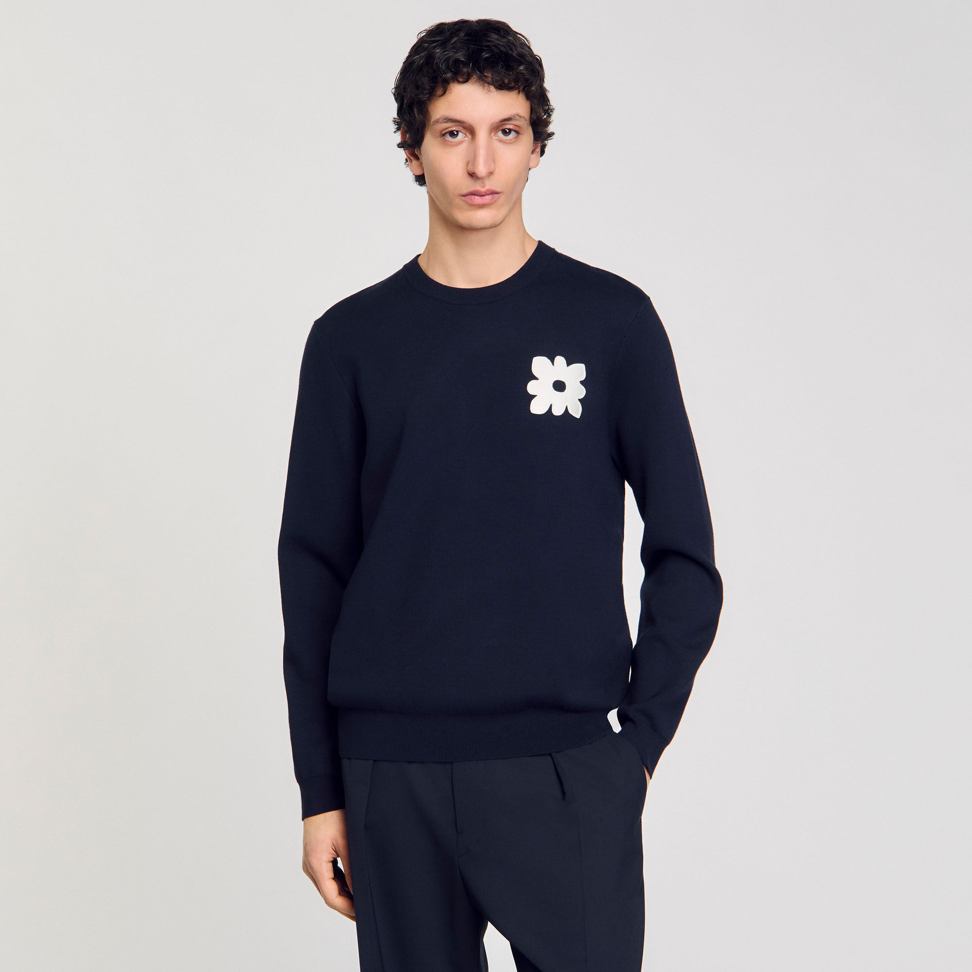 Jumper with flower detail