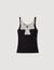 Ribbed vest top with lace