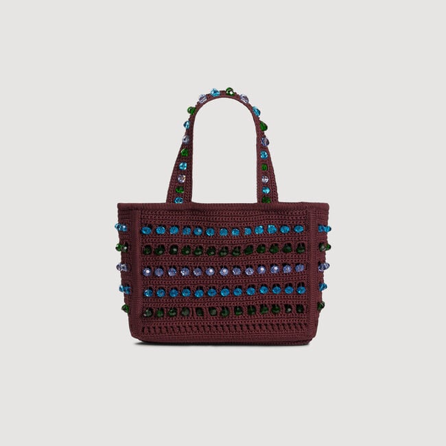 Beaded crochet bag