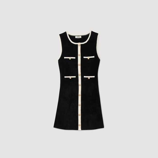 Short velvet knit dress