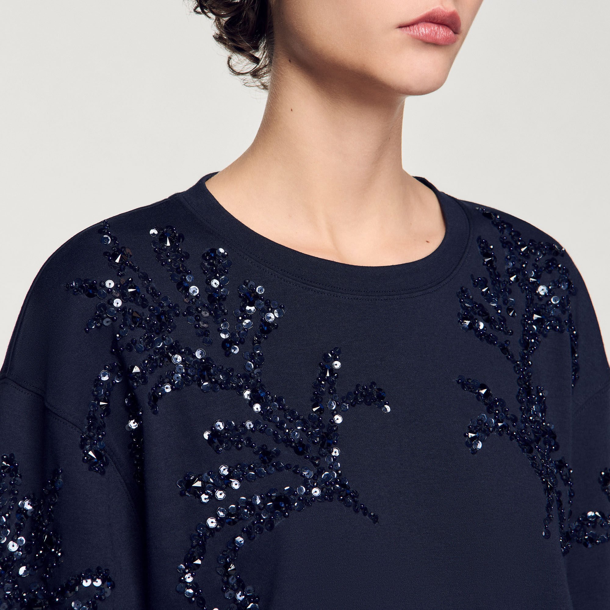 T-shirt with beaded details