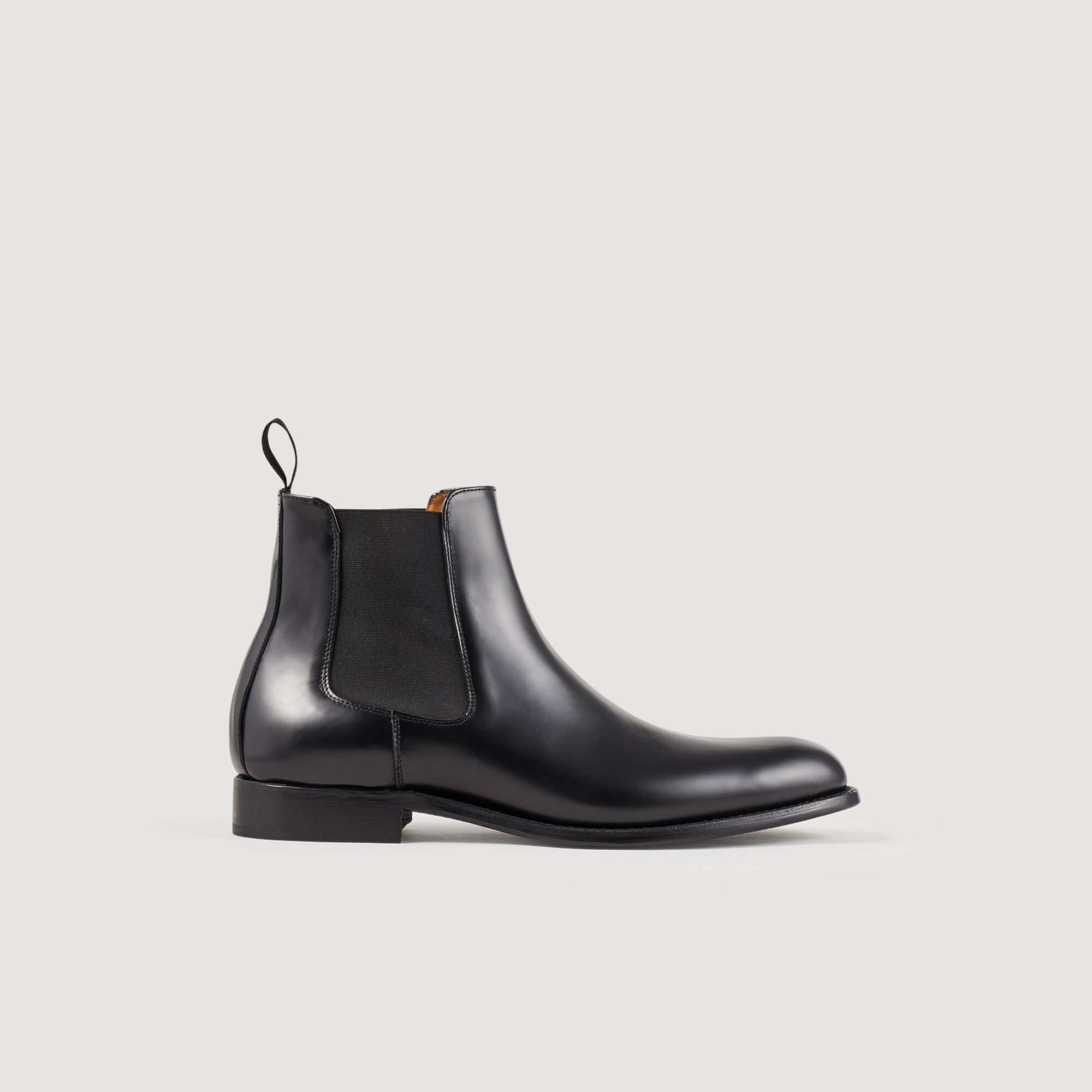 Leather Chelsea ankle boots - Men | Sandro